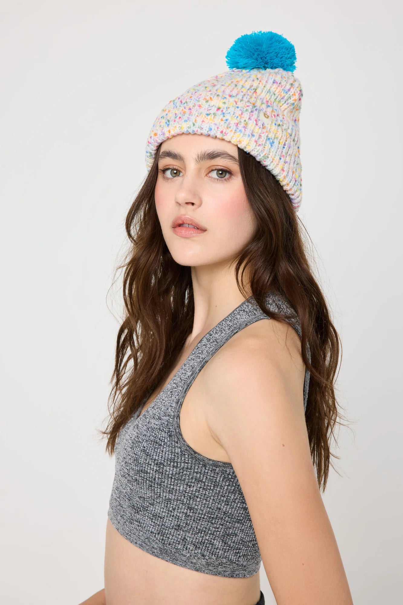 Peace Pompom Beanie - Milticolored -  Spiritual Gangster