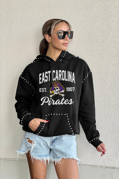 East Carolina University Studded Hoodie - Black - Gameday Couture