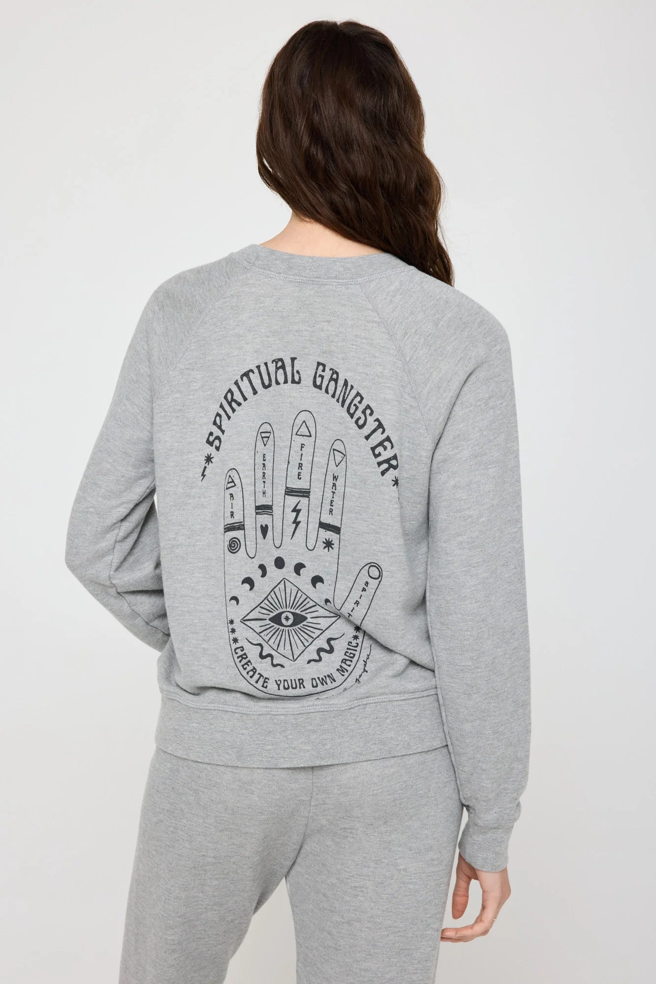 Spiritual Gangster Essence Forever Crew Sweatshirt - Heather Ash - BHI