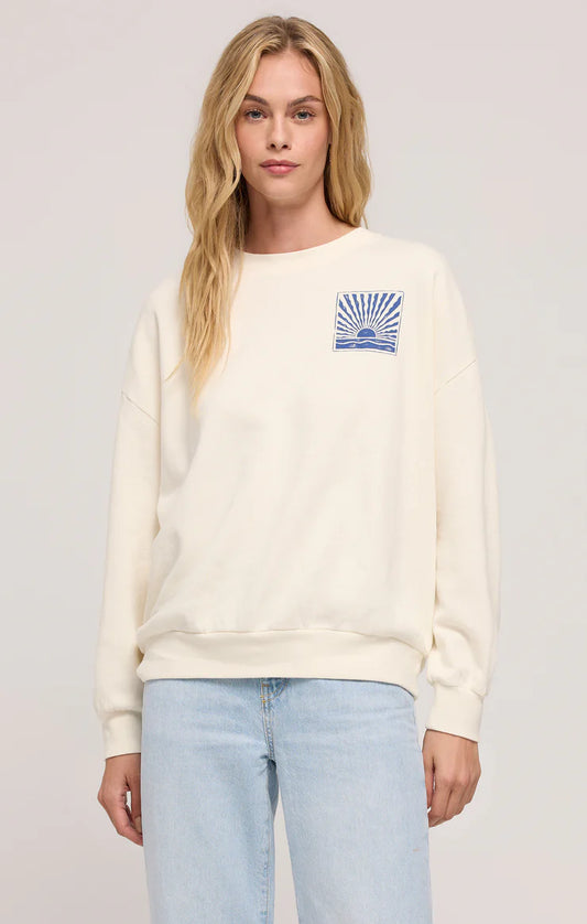 Horizon Sunday Sweatshirt-Sea Salt- Z Supply