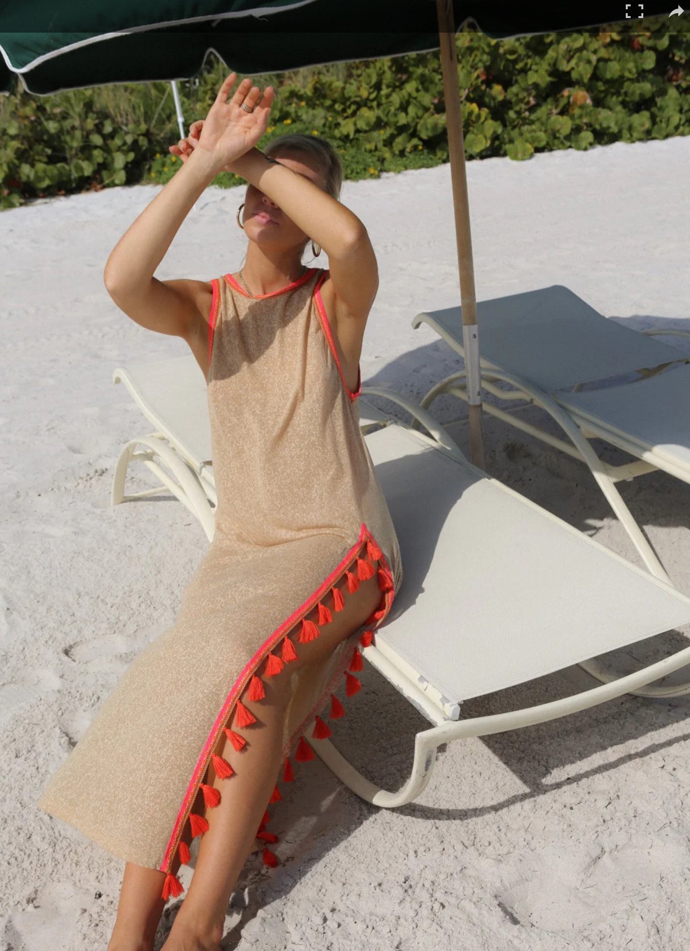Pitusa Tassel Slit Dress - BHI