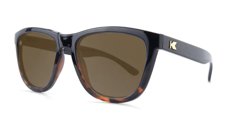 Glossy Black and Tortoise Shell Fade / Amber Premiums - PMAM3108 - Knockarounds