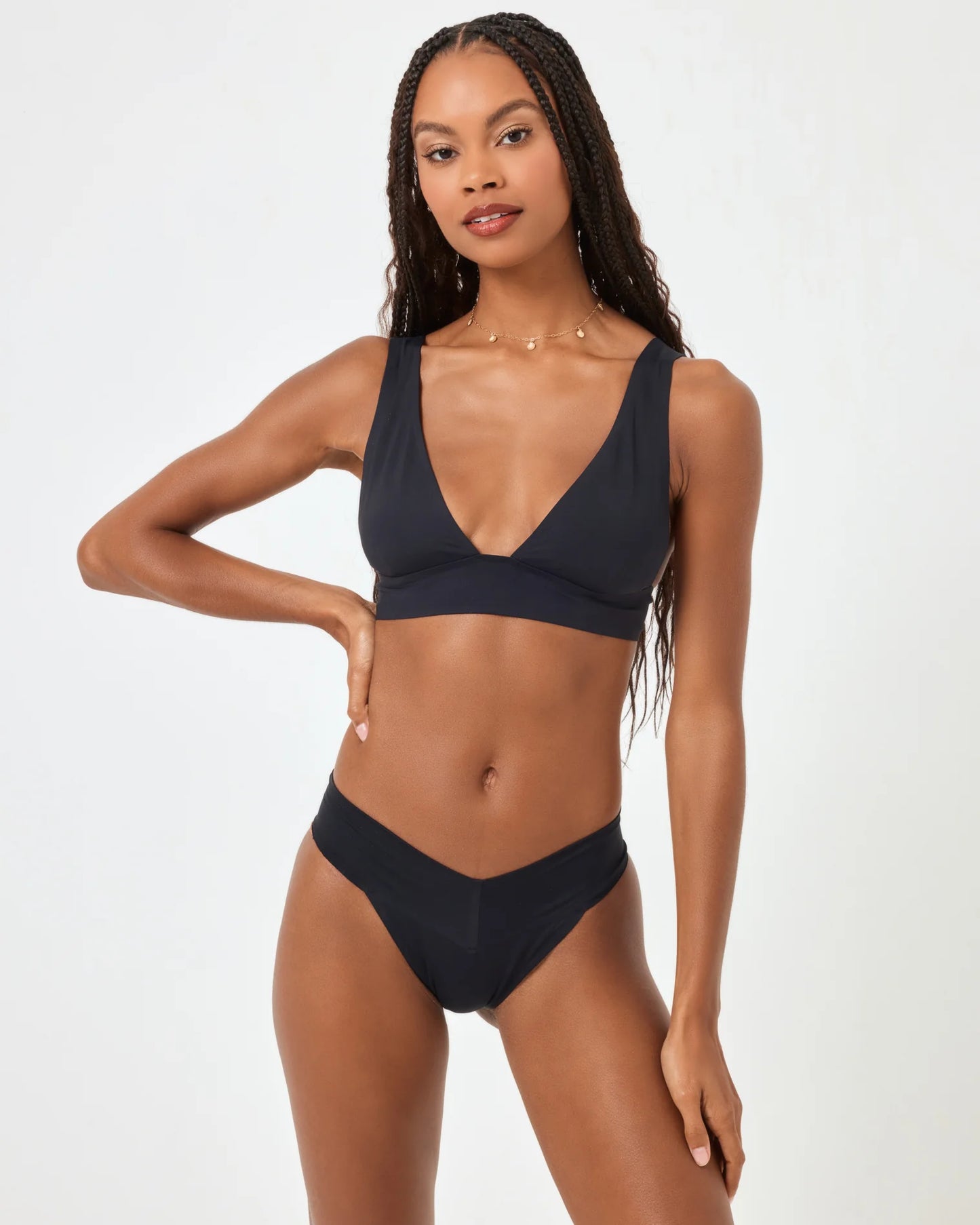 L space Harley Bikini Top - Black -BHI