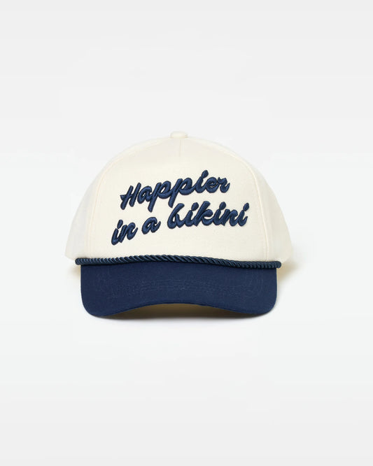 L*Space Newport Hat Midnight Cream 'Happier in a bikini'