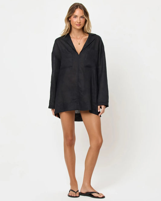 L*Space Oasis Tunic Black