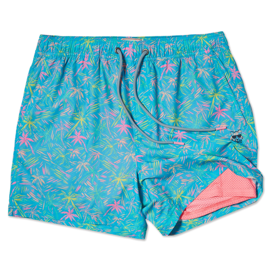 Party Pants 5" London Palms Happy Hour Cyan
