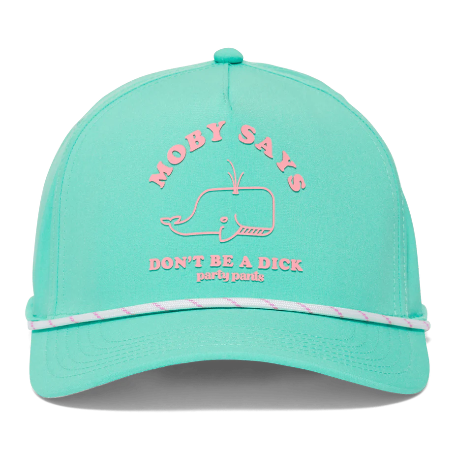 Party Pants Hat Moby Says - Mint Green