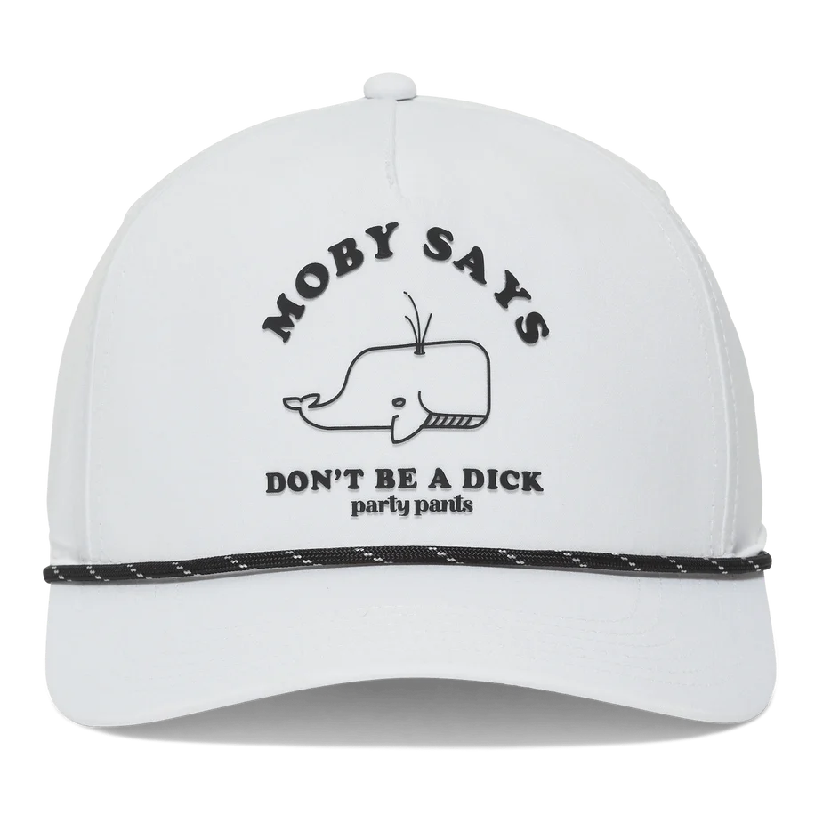 Party Pants - Hat Moby Says - White