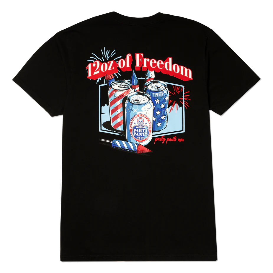 Part Pants Men's T- Shirt - 12oz of Freedom - Black