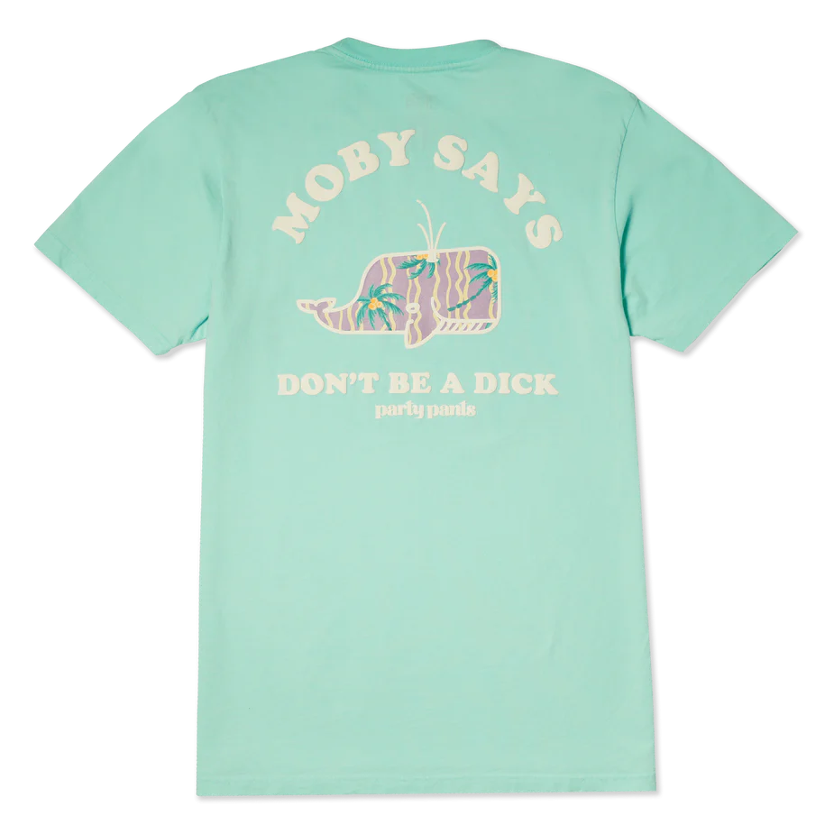 Moby says...SS Tee | Chalky Mint/White Letters
