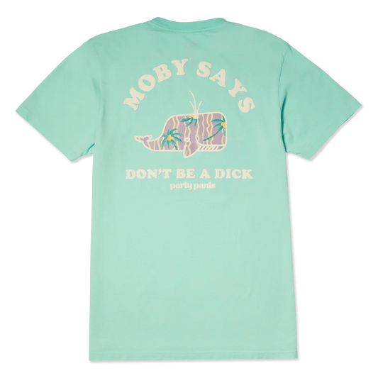 Moby says...SS Tee | Chalky Mint/White Letters