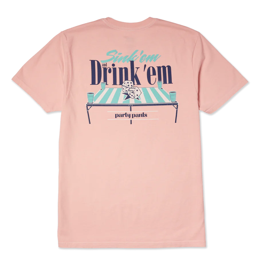 Party Pants Short Sleeve T- Shirt - Beer Die 4 Life Pink