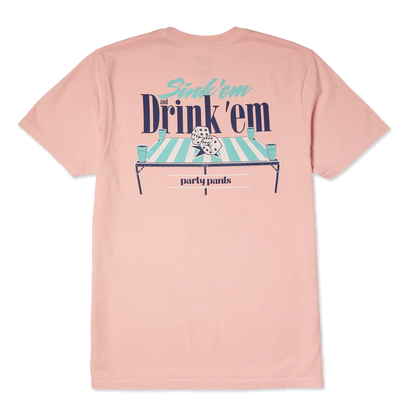 Party Pants Short Sleeve T- Shirt - Beer Die 4 Life Pink