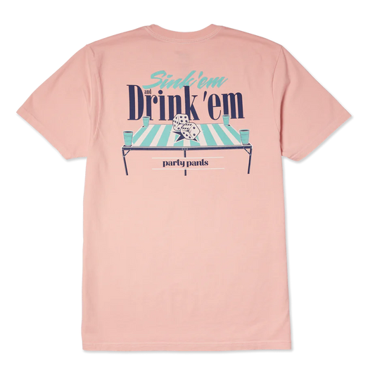 Party Pants Short Sleeve T- Shirt - Beer Die 4 Life Pink