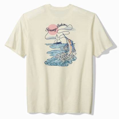 Tommy Bahama Men's Reel Catch T-Shirt - Vanilla Ice