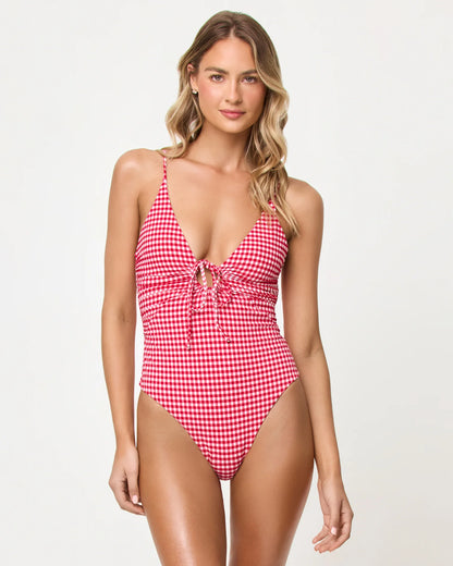 L*Space Piper One Piece Swimsuit | Lipstick Red