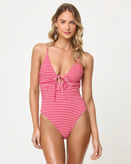 L*Space Piper One Piece Swimsuit | Lipstick Red