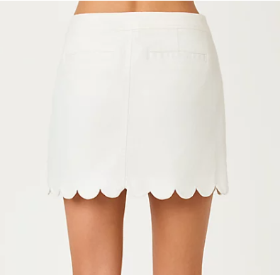Lilly Pulitzer Collette Denim Skort - Resort white