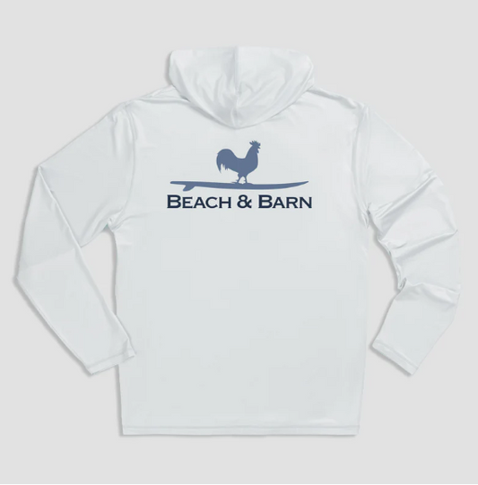 Beach & Barn - Surfing Rooster Hooded Sunshelter - White