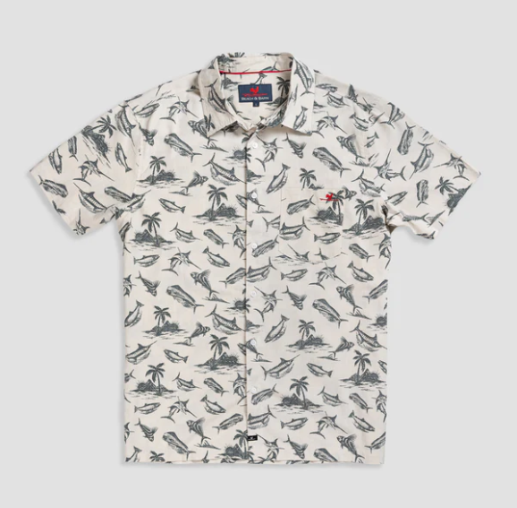 Beach & Barn - Fish Islands Sport Shirt - Cream