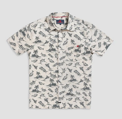 Beach & Barn - Fish Islands Sport Shirt - Cream