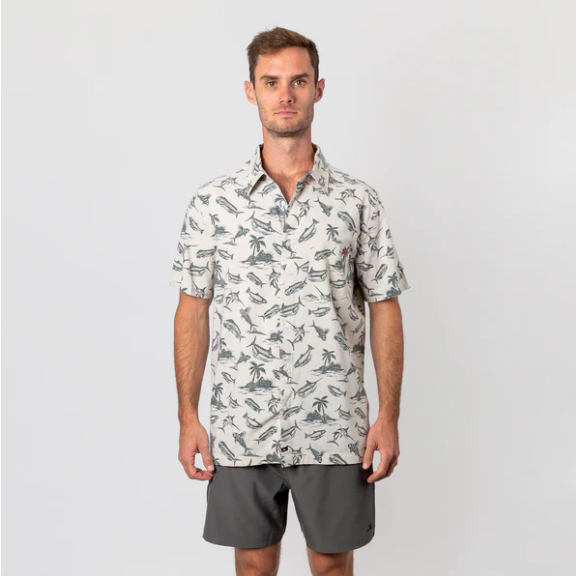 Beach & Barn - Fish Islands Sport Shirt - Cream