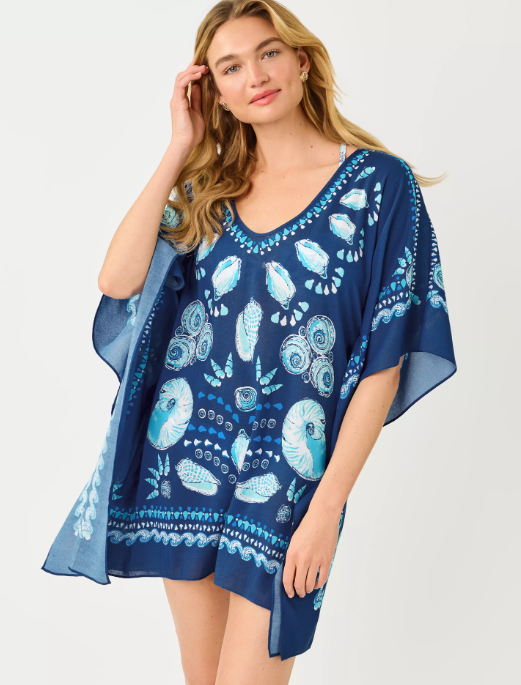 Lilly Pulitzer Airsy Coverup Starlight Navy