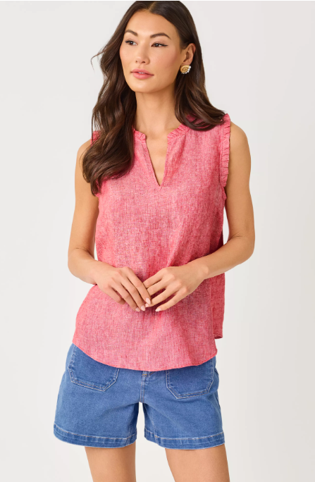 Lilly Pulitzer Kavalla Sleeveless Ruffle Paradise Punch