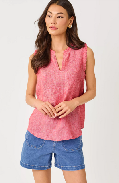 Lilly Pulitzer Kavalla Sleeveless Ruffle Paradise Punch