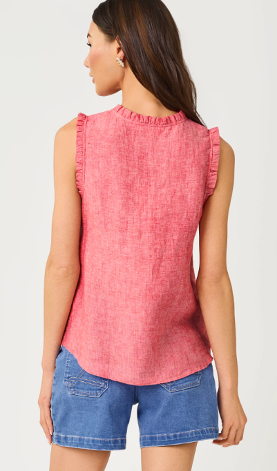 Lilly Pulitzer Kavalla Sleeveless Ruffle Paradise Punch