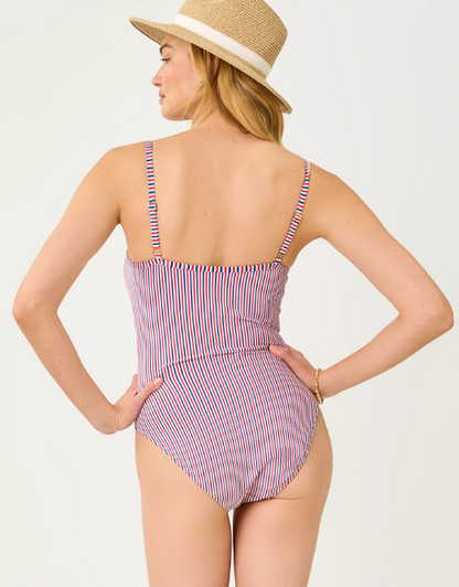 Lilly Pulitzer Rhiannan One-Piece Swimsuit Seersucker Stripe