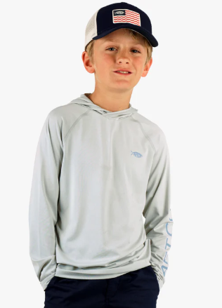 AFTCO Youth Samurai 2 Hoodie - Oyster Grey Heather