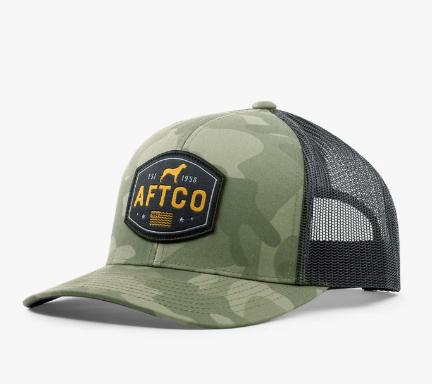 AFTCO Best Friend Trucker Hat Green Camo