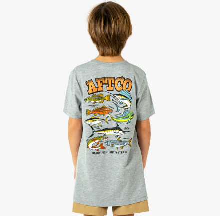 AFTCO Youth SS t-shirt Athletic Heather