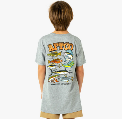 AFTCO Youth SS t-shirt Athletic Heather