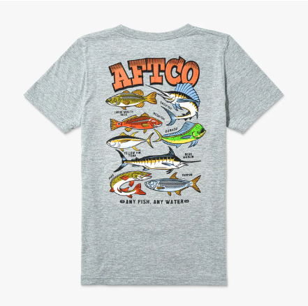 AFTCO Youth SS t-shirt Athletic Heather