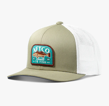 AFTCO Triad Trucker Hat Red Drum