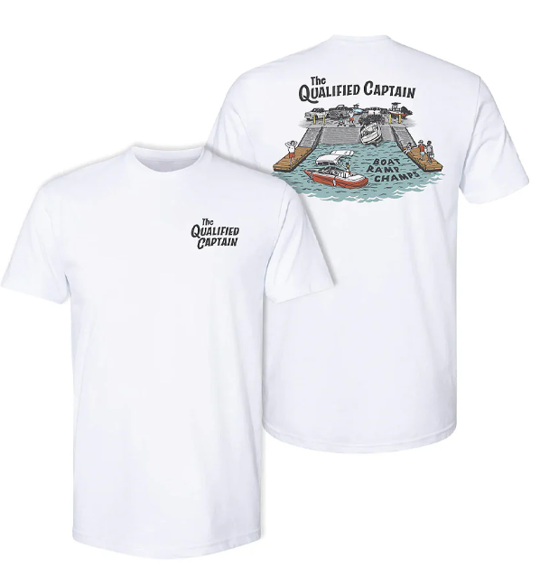 The Qualified Captain - Boat Ramp Champs Tee - White