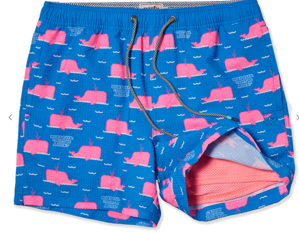 Party Pants 5 Inch Lined Short - Moby Says What Blue| Party Starter