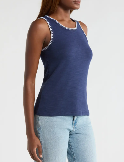 Tommy Bahama Ashby Isles Crochet Tank Bold Blue