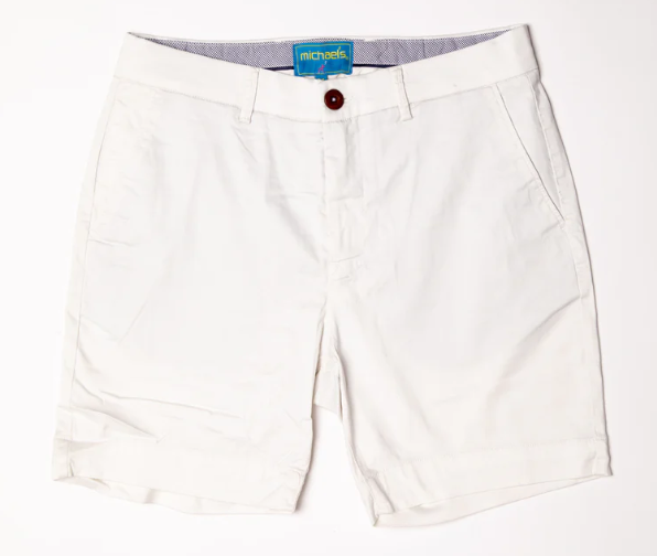 Michaels Solid Pima Cotton Stretch Short - White