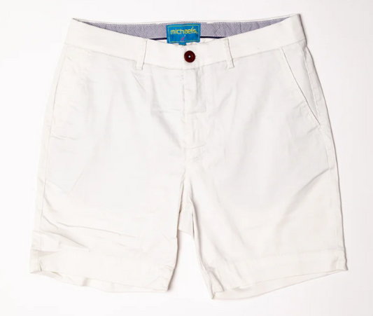 Michaels Solid Pima Cotton Stretch Short - White