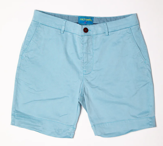 Michaels Solid Pima Cotton Stretch Short - Aqua
