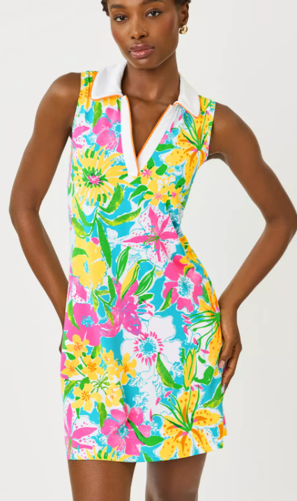 Lilly Pulitzer Cayo Costa Sleeveless Dress UPF 50+ - Lovely Lilly
