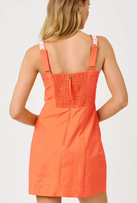 Lilly Pulitzer Isleen Skirted Romper - Sunset Orange