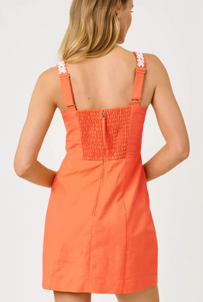 Lilly Pulitzer Isleen Skirted Romper - Sunset Orange