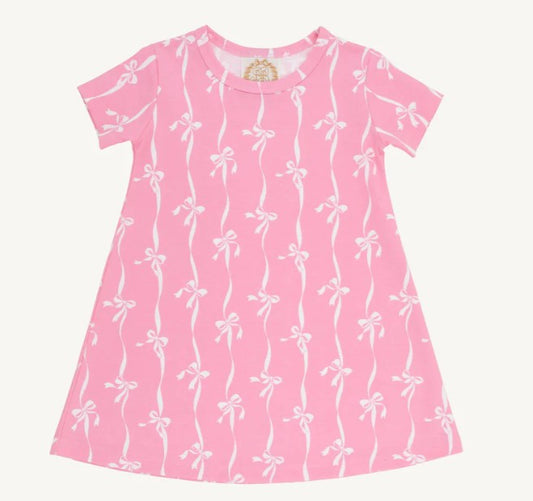 Beaufort Bonnet Polly Play Dress SS Bell Court Bows | Hamptons Hot Pink