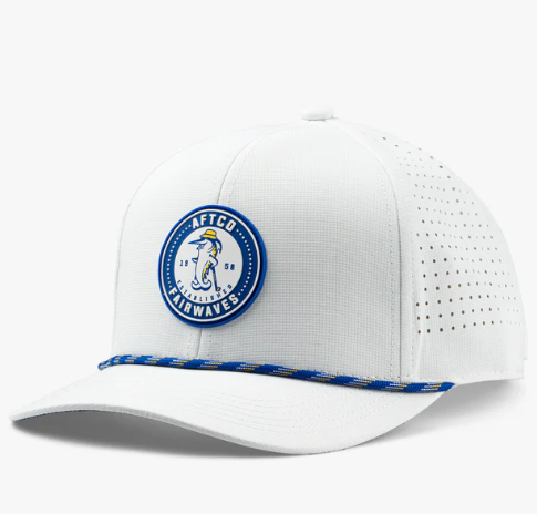 AFTCO - Fairwaves Marlin Tech Hat - White w/ Blue