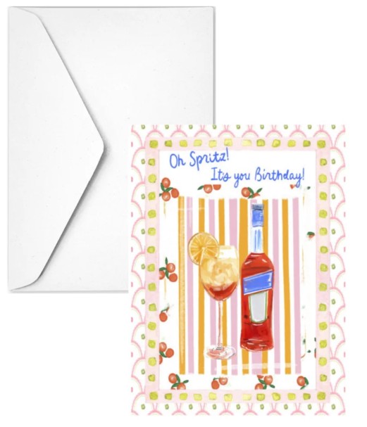 Rebecca Illustrated | OH SPRITZ, IT'S YOUR BIRTHDAY - Note Card