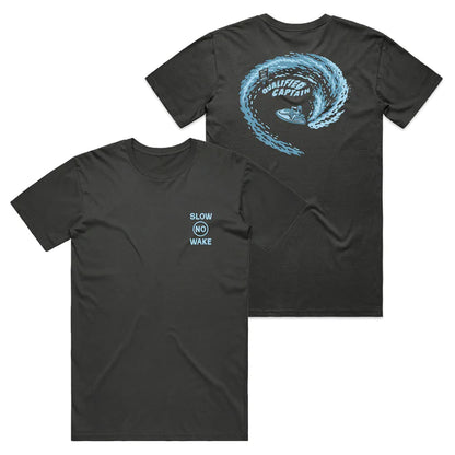 Qualified Captain No Wake Tee | Coal